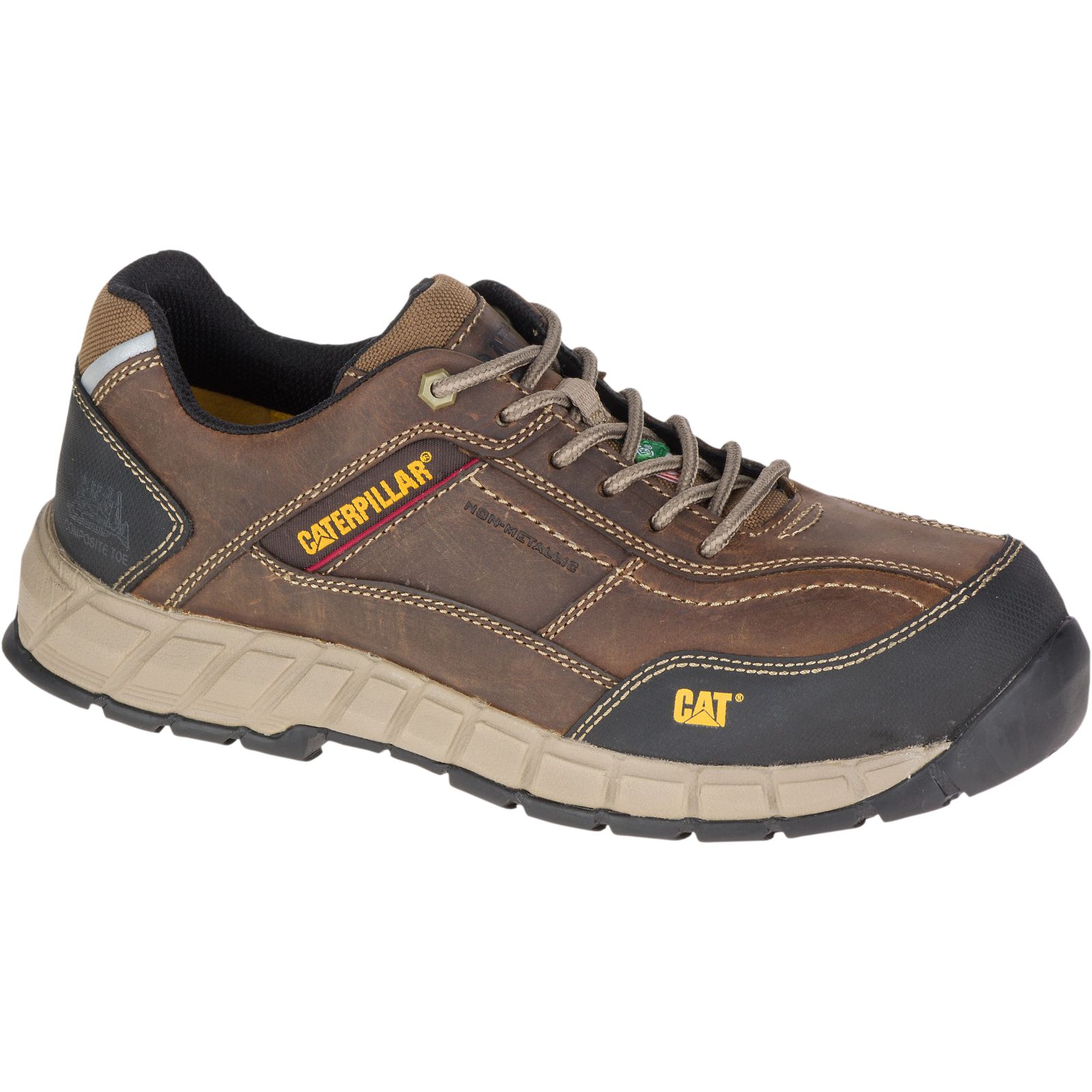 Caterpillar Streamline Leather Csa Composite Toe Philippines - Mens Work Shoes - Dark Beige 95107SLRM